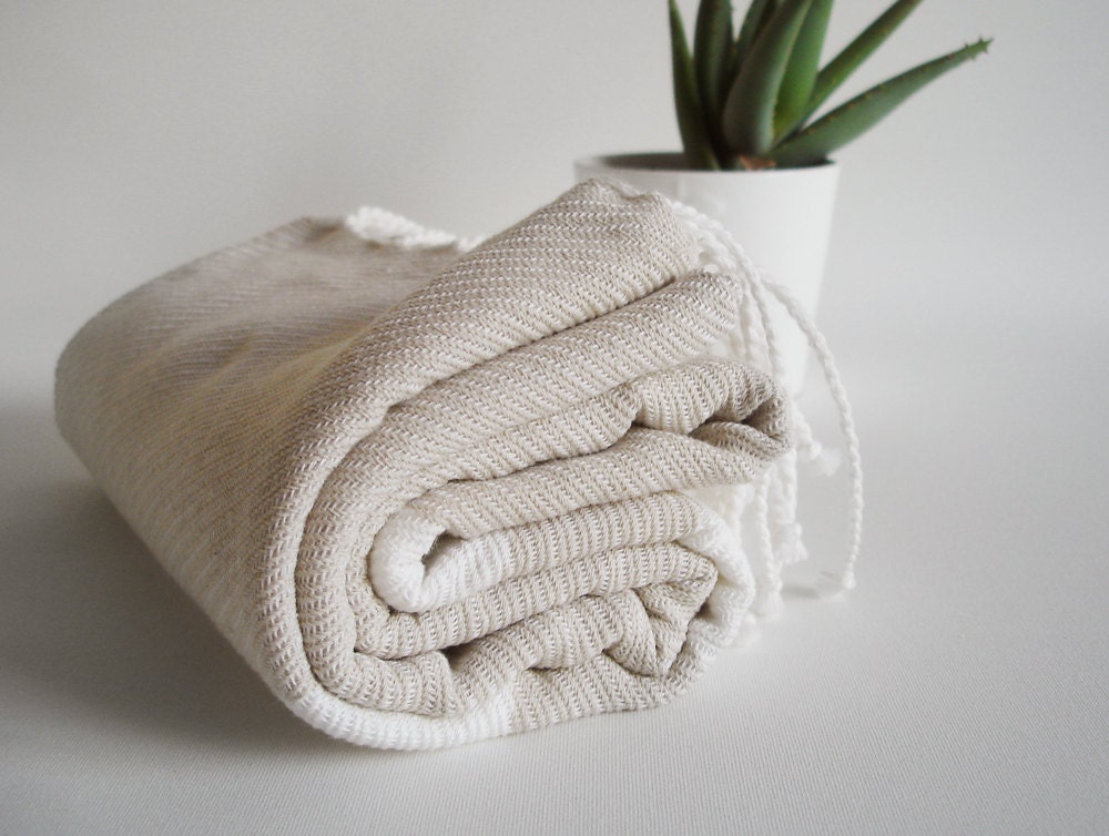 Bathstyle Turkish BATH Towel Peshtemal - Beige
