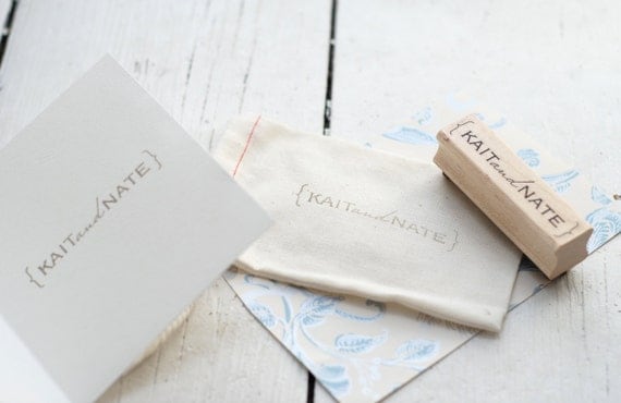 Custom Monogram Rubber Stamp