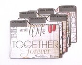 Recipe Box Dividers made of Formica - Wedding