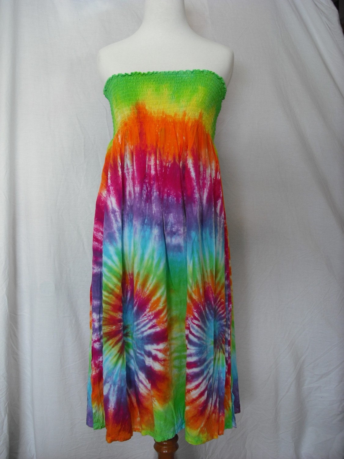 Tie dye Convertible skirt to dress