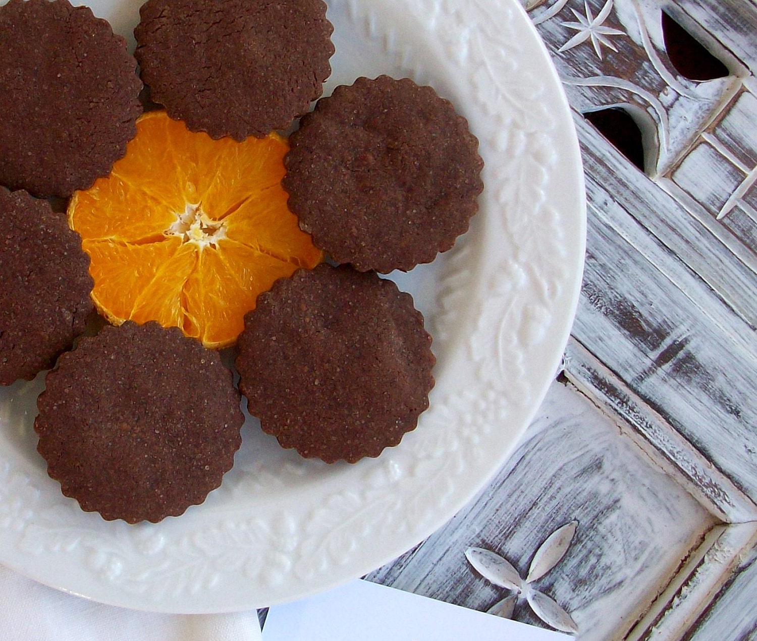 Natural & Organic Gourmet Chocolate Orange Butter Cookies (12 Count)