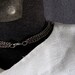 Vintage Jade Heart Charm on an up-cycled Single Triple Chain Silver in color