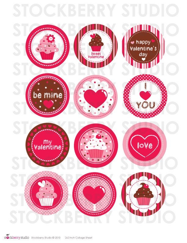Valentine's Day Printable Cupcake Toppers Il_170x135