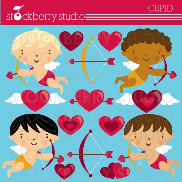 Cupid Personal and Commerical Use Clipart Set - Instant Download Il_570xn