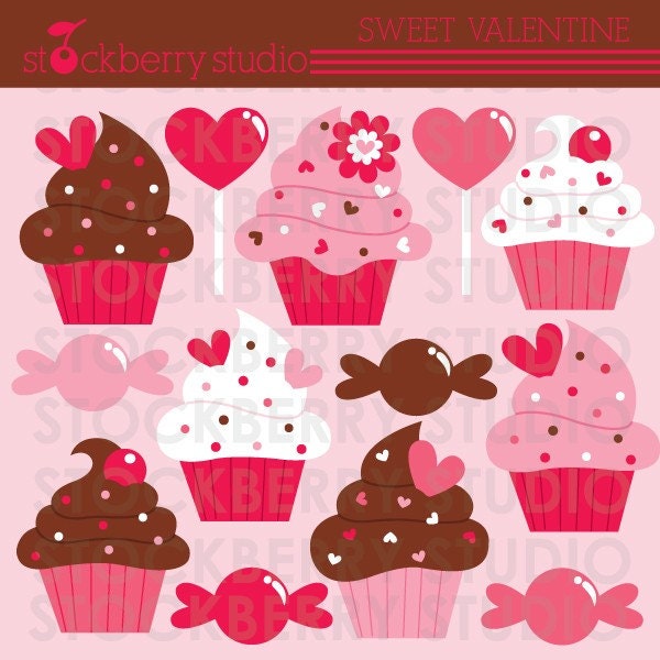 Sweet Valentine Clipart Set Il_570xn