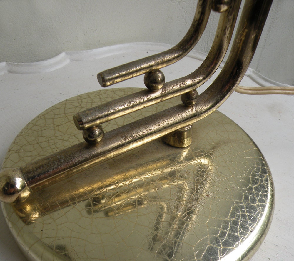 SALE Glorious Art Deco Style Vintage Brass Desk Lamp