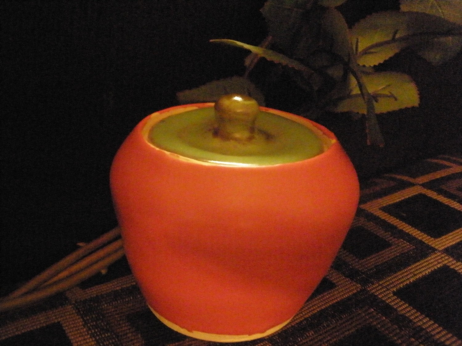 Small Red and Green Apple Jar