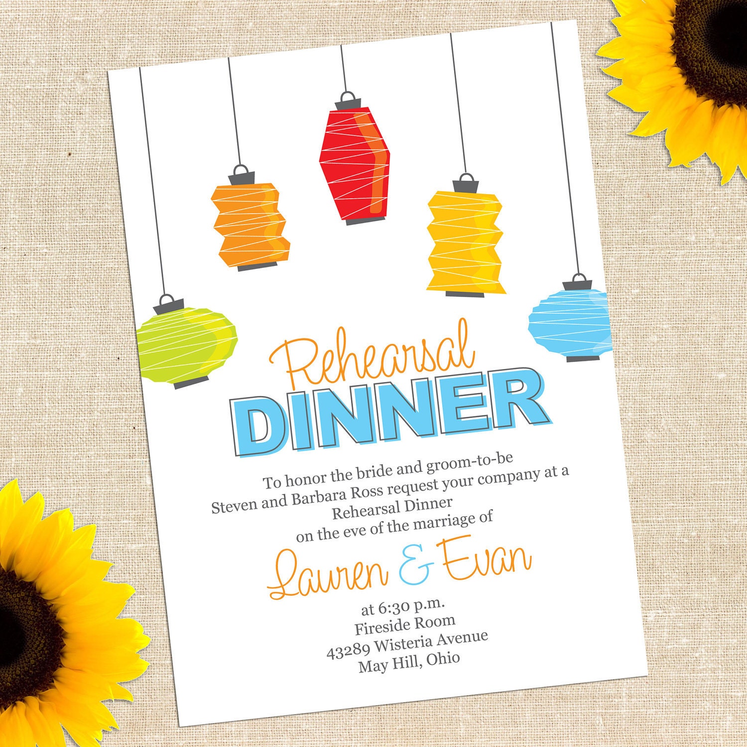 Just Plain Fun Rehearsal Dinner Invitation---DIY Printable