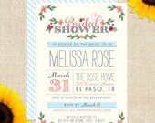Whimsy Bridal Shower Invitation DIY PRINTABLE