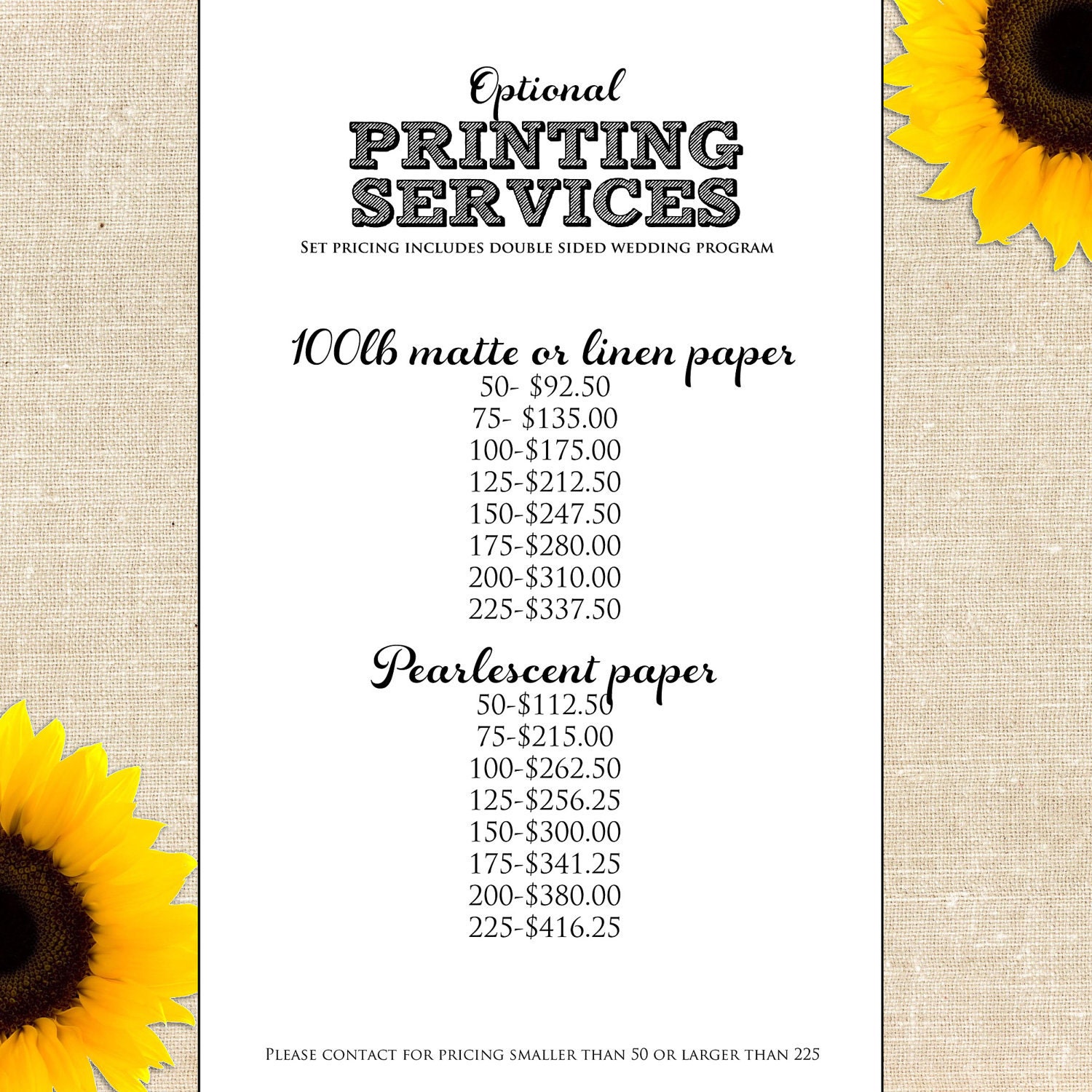 Calligraphy Wedding Program DIY PRINTABLE