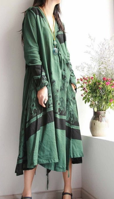 How to show/loose drawstring big V collar dress/4 colors/custom made