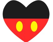 Valentines Day Mickey Mouse Heart Iron On