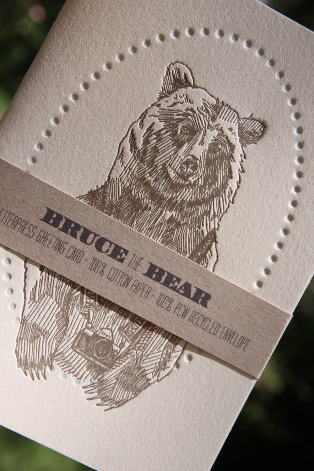Bruce the Bear - Letterpress Card