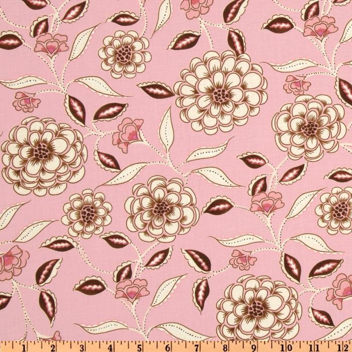 Pink & Brown Floral with Brown minky- Infant car seat cover - Custom order