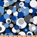 Blue Gray Dots fabric with gray minky- Infant car seat cover- Custom Order