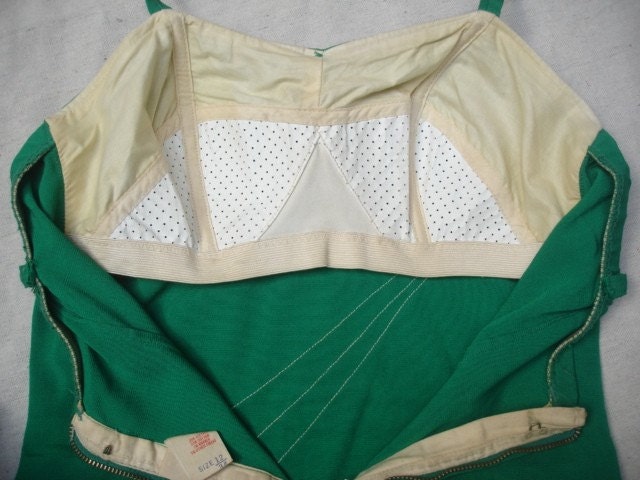 1950s Cotton Bathing Swim Suit Romper
