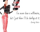 The Millionaire Next Door - Whimsical Fashion-Inspired 5x7 Blank Greeting Card by Joana Miranda