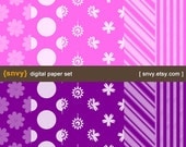 Digital Paper Pack (Set of 12 Papers) for Scrapbooking, card making, invitation, photo cards - Personal and Commercial Use - 100010A