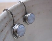 Sterling silver earrings with blue lace agate