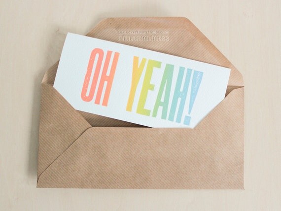Wood type Letterpress Card