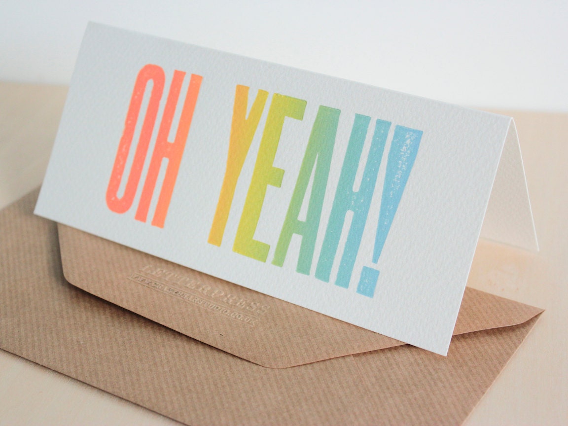 Wood type Letterpress Card
