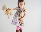 Winter sale.... Multicolor dress for girl felted baby dress eco friendly super soft, 2 year 2T, gift idea for birthday bear