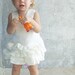 White baby dress felted ivory wool ruffles eco friendly soft for birthday weddings party OOAK gift idea little Valentine day