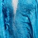 Boho chic turquoise party dress, nunofelting fall autumn fashion OOAK mint bohemian wedding nuno felted dress aquamarine size oht XS S small