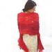 Red shawl scarf felting fire wool luxury cape wedding bridesmaid idea for her spring fashion
