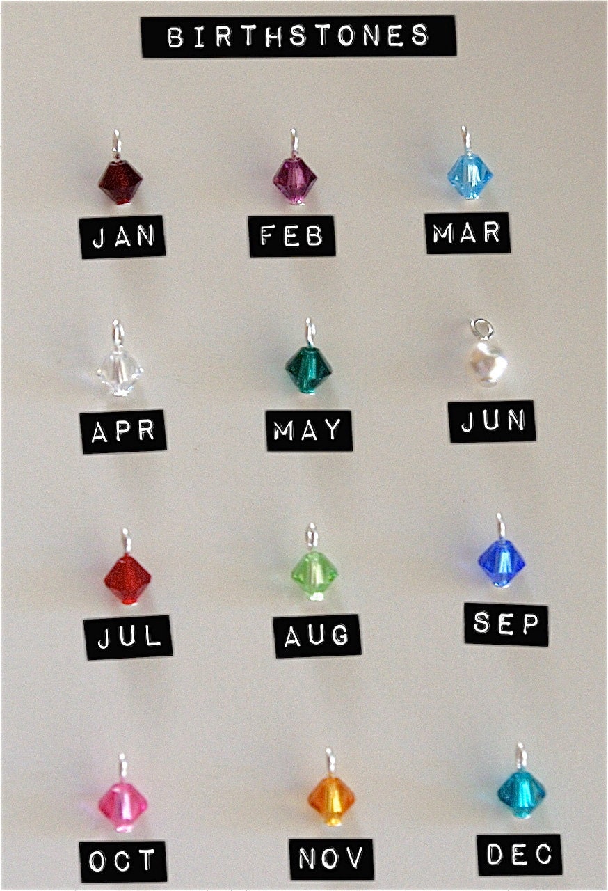 Add on Birthstones - Swarovski Crystal Bicone-Shaped Birthstone
