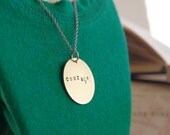 Personalized Hand Stamped Metal Necklace - Positive Words/Affirmation Necklace