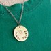 Personalized Hand Stamped Metal Necklace - Heart - Affirmation Necklace