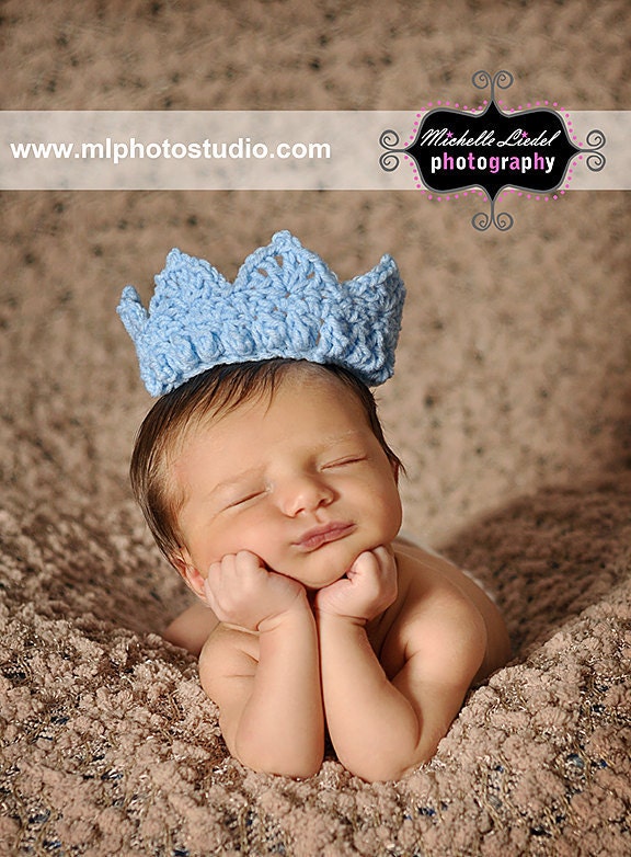 PDF Instant Download Crochet  Pattern No 250 Crown Hat or Headband  ALL sizes 0-3 months, 3-6 months, 6-12 months and up