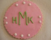 Monogram Cookies Customized with Your Initials and Colors (12)