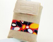 Camera Case /   Linen  Pouch / Colorful Burst