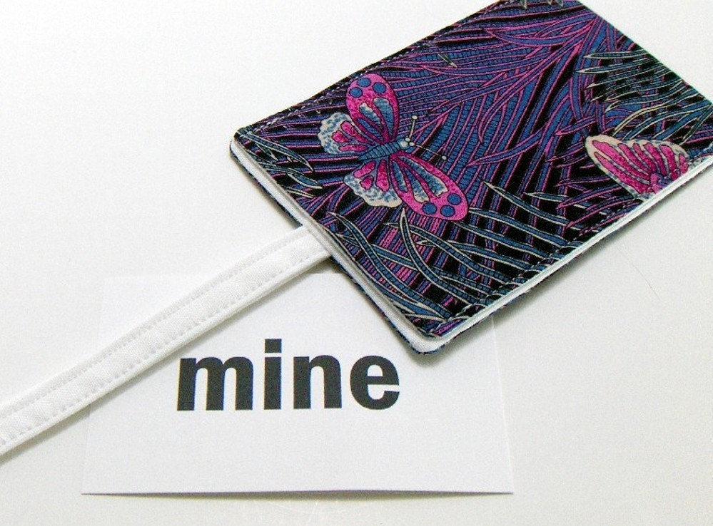 Fabric Luggage ID Tag / Butterfly