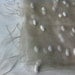 Undyed handwoven organza silk shawl with cotton balls. RESERVED for Anna.