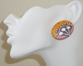Frenchie - Button Earrings