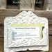 Wedding - Rustic Chic Business Card Holder - Cast Iron - Old Fashioned -Vintage Inspired - Shabby White - Metal Decor-Shabby Chic-Cottage