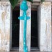 Wall Hook- Blue Bird Metal Vintage Inspired Key Holder - Wall Mount in Retro Turquoise - Aqua Decor - Distressed-Spring Home Decor