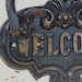 Jet Black Door Knocker / Rustic Cast Iron / Old Fashioned / French / Front Door / Metal Wall Decor / Wedding Gift / Ebony Black