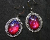 Dragon Breath Fire Opal Cameo Earrings