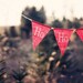 HO HO HO White Glittered Burlap Banner