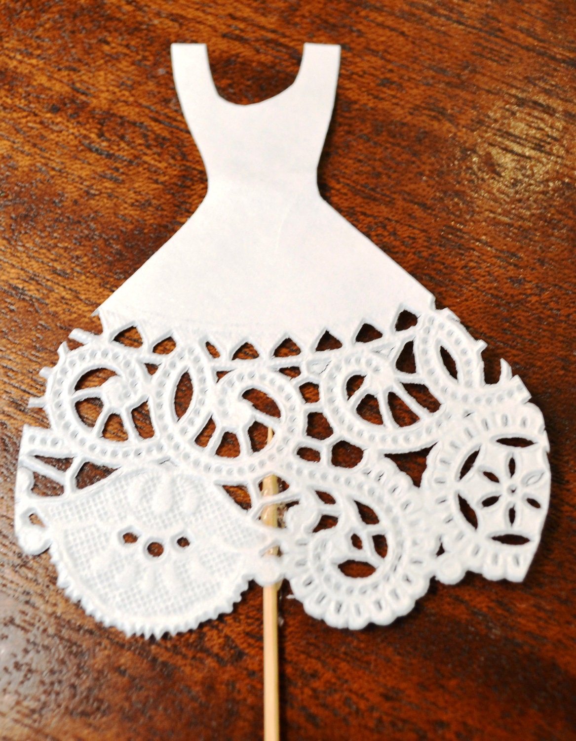 Food Picks Hors D'ouevres wedding dress, Set of 12 Food Decoration, tooth picks wedding bridal shower party white