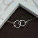 Circle Necklace STERLING SILVER, Interlocking Rings Necklace,Eternity Necklace, Wife, Couples Jewelry, Mothers Jewelry