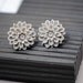 Gray Earrings Chrysanthemum Stud Earrings - Warm Grey Earrings, Perfect Gift for a Friend, Mother, Sister or Girlfriend