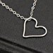 Open Heart Necklace Sterling Silver Necklace, Simple Everyday Jewelry, Heart Necklace, Best Friends, Girlfriend, Gift for Her, Bridal Party