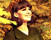 Ladies' Retro Crocheted Double-breasted Short Coat with Notched Collar -- Beret -- PDF CROCHET PATTERN