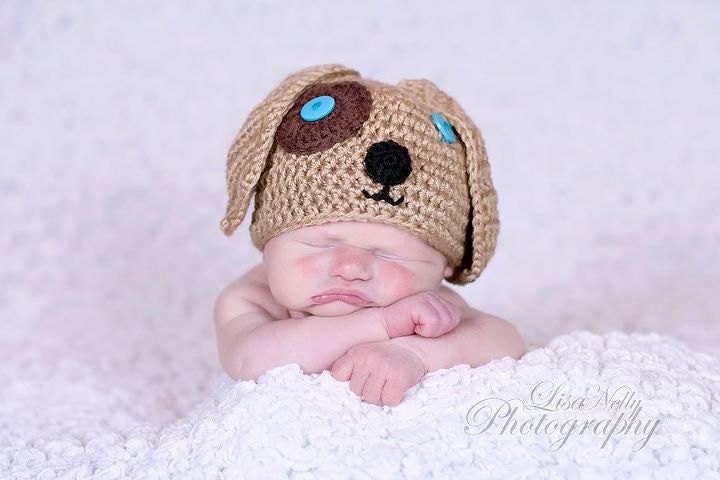 LI'L SPOT - Puppy Dog Beanie/Hat for Baby/Toddler/Child