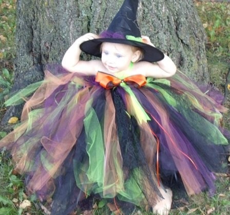 Halloween  Witch Handmade Costume Tutu Dress